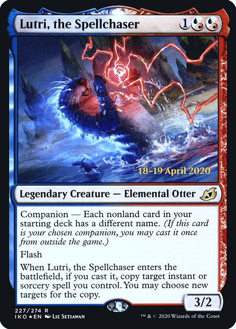 Lutri, the Spellchaser — Ikoria: Lair of Behemoths Promos #227s, art by Lie Setiawan