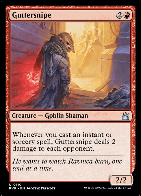 Guttersnipe — Ravnica Remastered #110, art by Steve Prescott