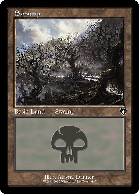 Swamp — Commander Masters #443, art by Alayna Danner