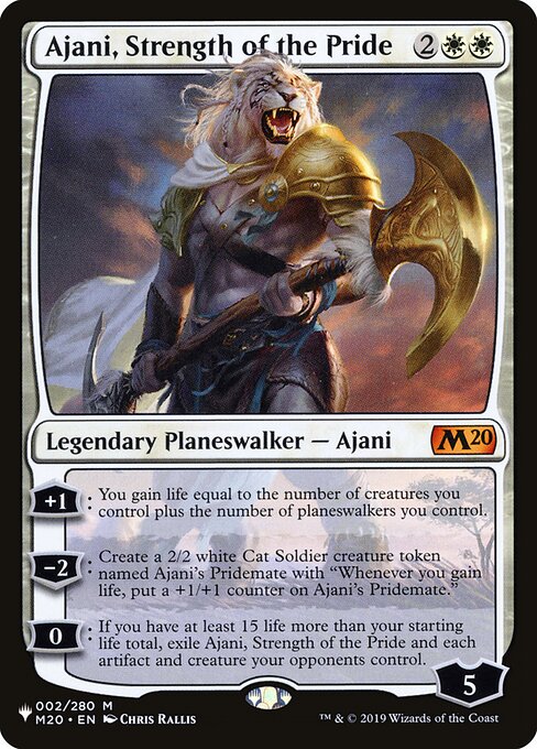Ajani, Strength of the Pride — The List #M20-2, art by Chris Rallis