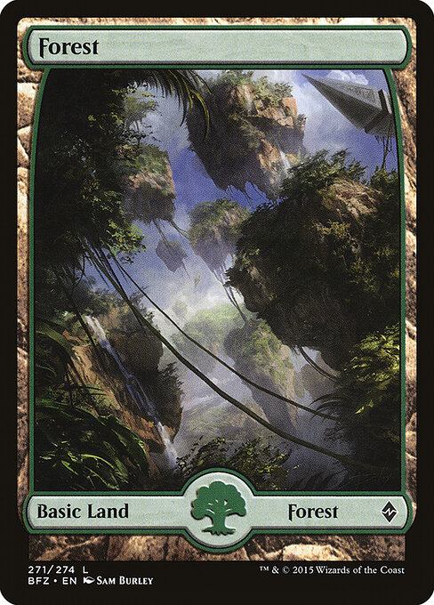 Forest — Battle for Zendikar #271, art by Sam Burley