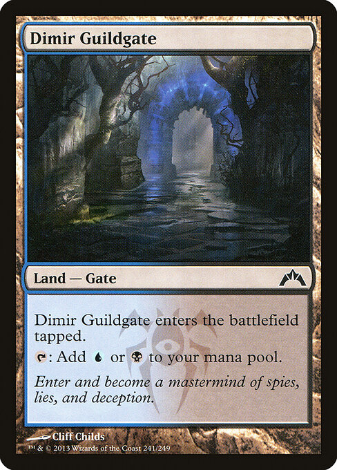 Dimir Guildgate — Gatecrash #241, art by Cliff Childs