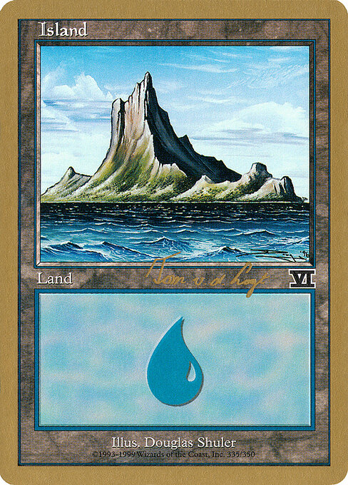 Island — World Championship Decks 2000 #tvdl335, art by Douglas Shuler