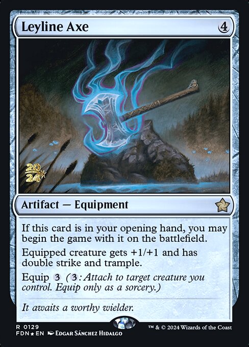 Leyline Axe — Foundations Promos #129s, art by Edgar Sánchez Hidalgo