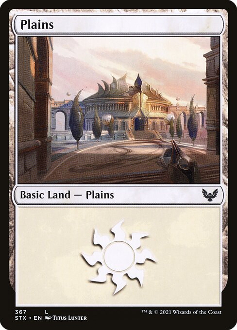Plains — Strixhaven: School of Mages #367, art by Titus Lunter