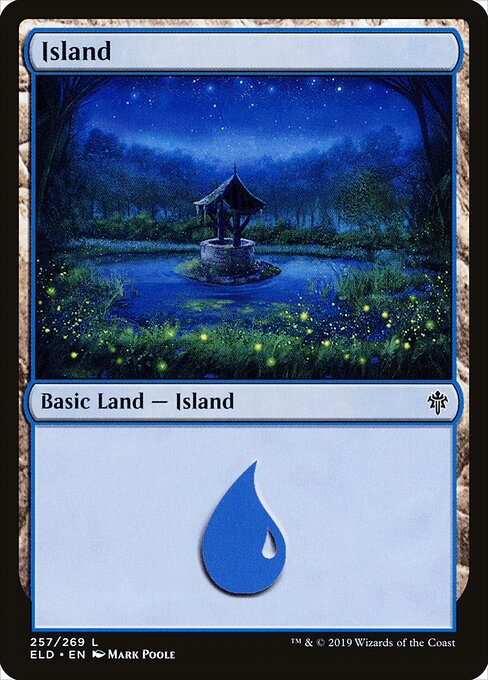Island — Throne of Eldraine #257, art by Mark Poole