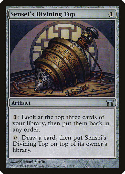 Sensei's Divining Top — Champions of Kamigawa #268, art by Michael Sutfin