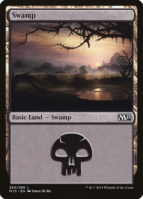Swamp — Magic 2015 #260, art by Jonas De Ro