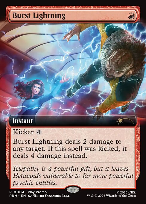 Burst Lightning — Wizards Play Network 2026 #20, art by Néstor Ossandón Leal