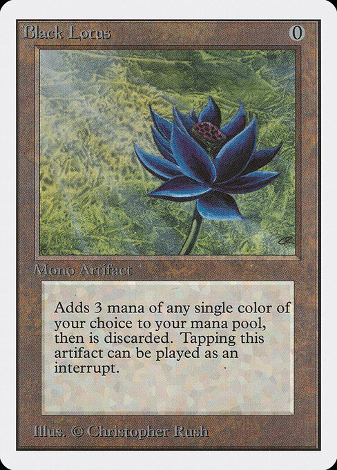 Black Lotus — Unlimited Edition #233, art by Christopher Rush