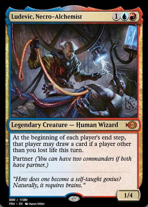 Ludevic, Necro-Alchemist — Magic Online Promos #86166, art by Aaron Miller