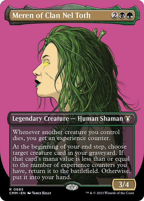 Meren of Clan Nel Toth — Commander Masters #685, art by Vance Kelly