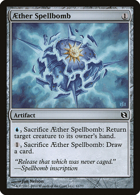 Aether Spellbomb — Duel Decks: Elspeth vs. Tezzeret #61, art by Jim Nelson