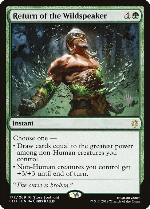 Return of the Wildspeaker — Throne of Eldraine Promos #172p, art by Chris Rallis