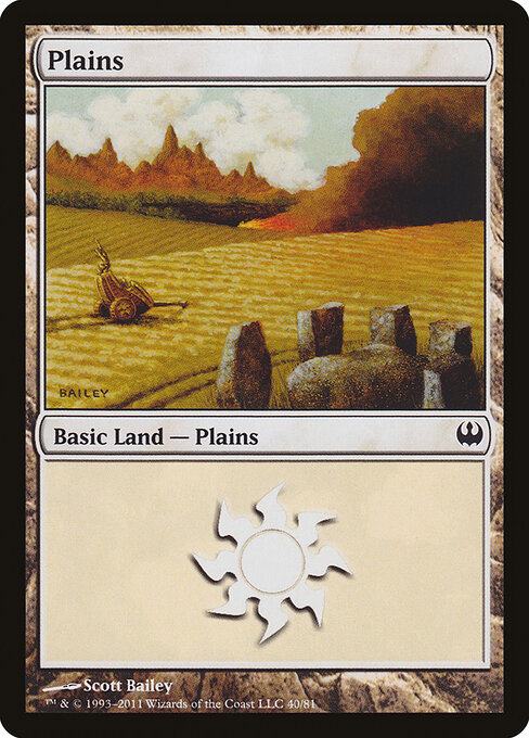 Plains — Duel Decks: Knights vs. Dragons #40, art by Scott Bailey