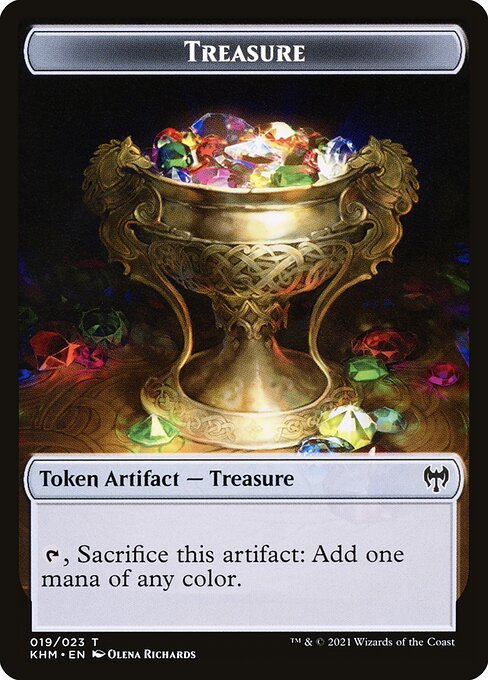 Treasure — Kaldheim Tokens #19, art by Olena Richards