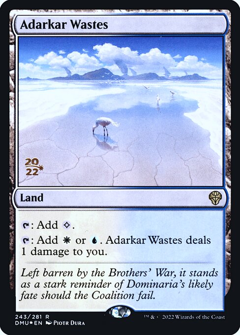 Adarkar Wastes — Dominaria United Promos #243s, art by Piotr Dura