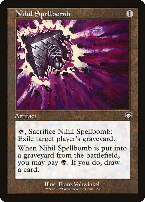 Nihil Spellbomb — The Brothers' War Commander #152, art by Franz Vohwinkel