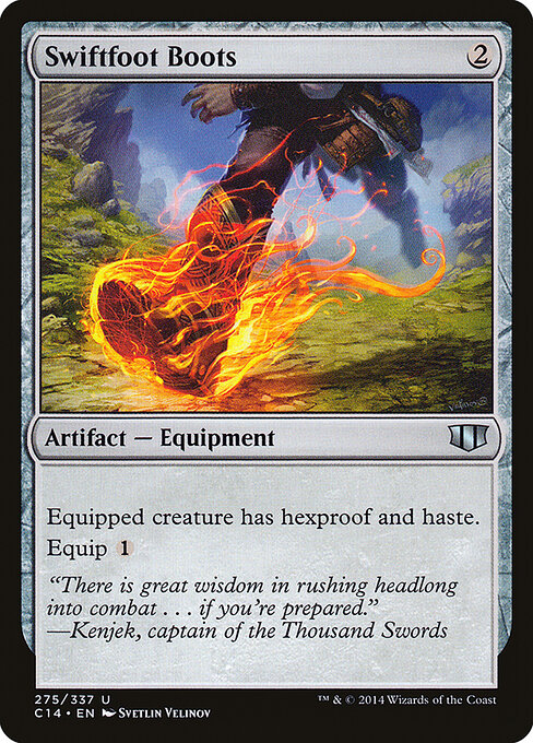 Swiftfoot Boots — Commander 2014 #275, art by Svetlin Velinov