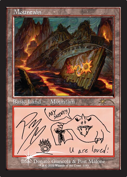 Mountain — Secret Lair Drop #1193, art by Donato Giancola & Post Malone