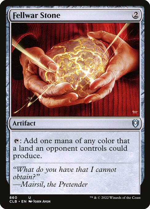 Fellwar Stone — Commander Legends: Battle for Baldur's Gate #860, art by John Avon