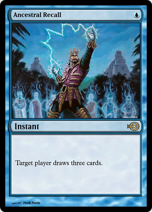 Ancestral Recall — Magic Online Promos #46954, art by Mark Poole