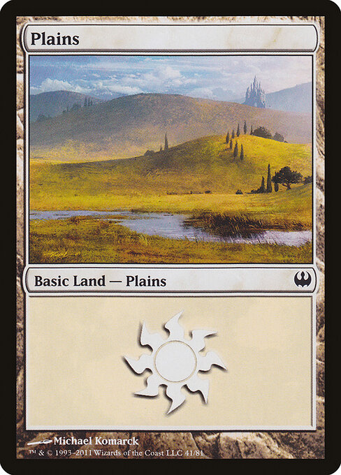 Plains — Duel Decks: Knights vs. Dragons #41, art by Michael Komarck