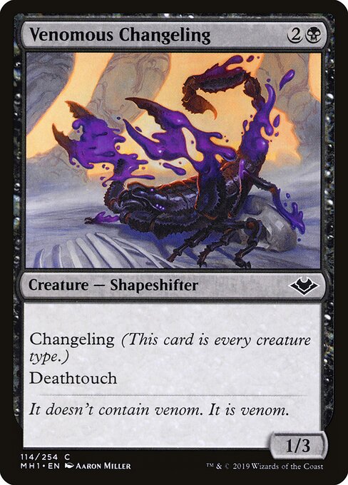 Venomous Changeling — Modern Horizons #114, art by Aaron Miller