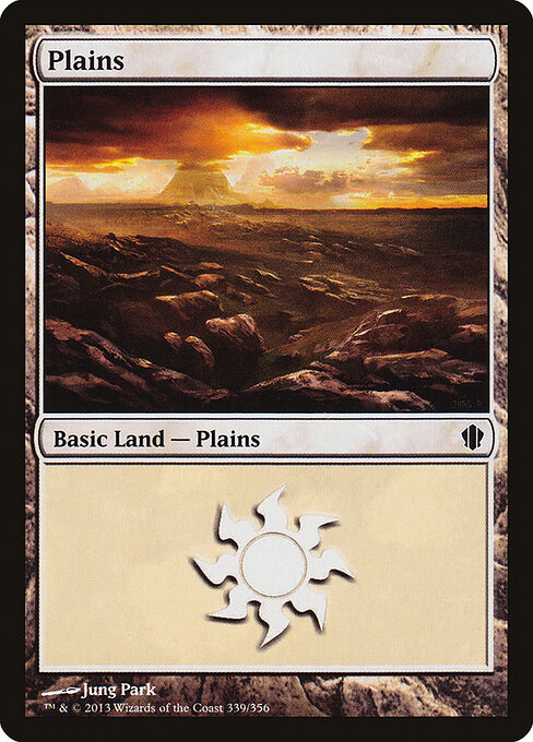 Plains — Commander 2013 #339, art by Jung Park