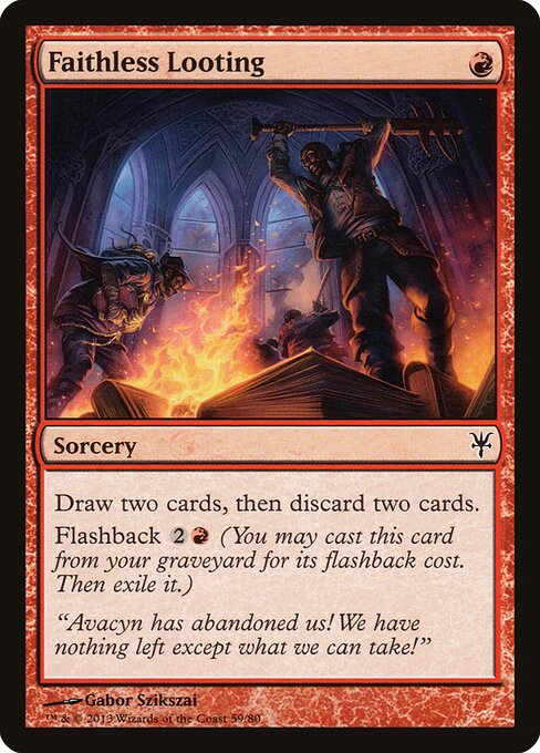 Faithless Looting — Duel Decks: Sorin vs. Tibalt #59, art by Gabor Szikszai