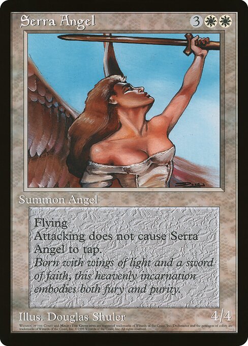 Serra Angel — Oversized 90's Promos #7, art by Douglas Shuler