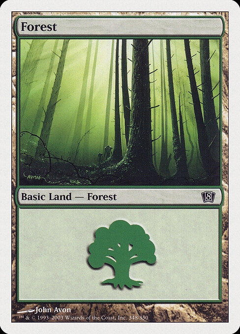 Forest — Eighth Edition #348, art by John Avon