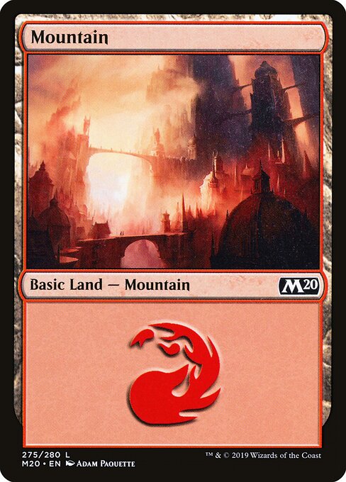 Mountain — Core Set 2020 #275, art by Adam Paquette