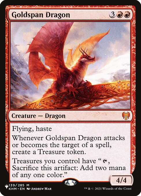 Goldspan Dragon — The List #KHM-139, art by Andrew Mar