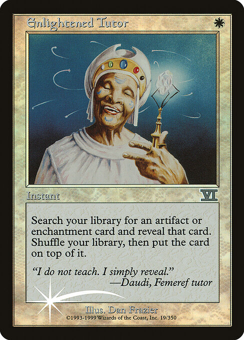 Enlightened Tutor — Arena League 2000 #6, art by Dan Frazier