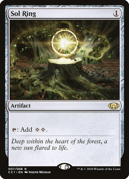 Sol Ring — Commander Collection: Green #7, art by Joseph Meehan