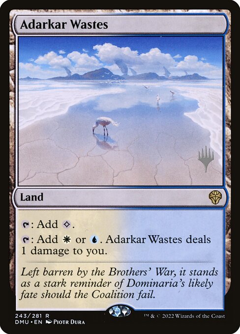 Adarkar Wastes — Dominaria United Promos #243p, art by Piotr Dura