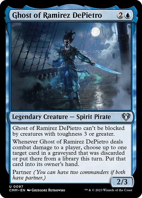 Ghost of Ramirez DePietro — Commander Masters #97, art by Grzegorz Rutkowski