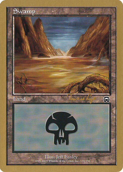Swamp — World Championship Decks 2001 #tvdl339a, art by Jeff Easley