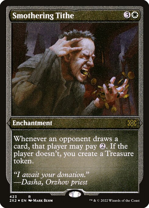 Smothering Tithe — Double Masters 2022 #423, art by Mark Behm