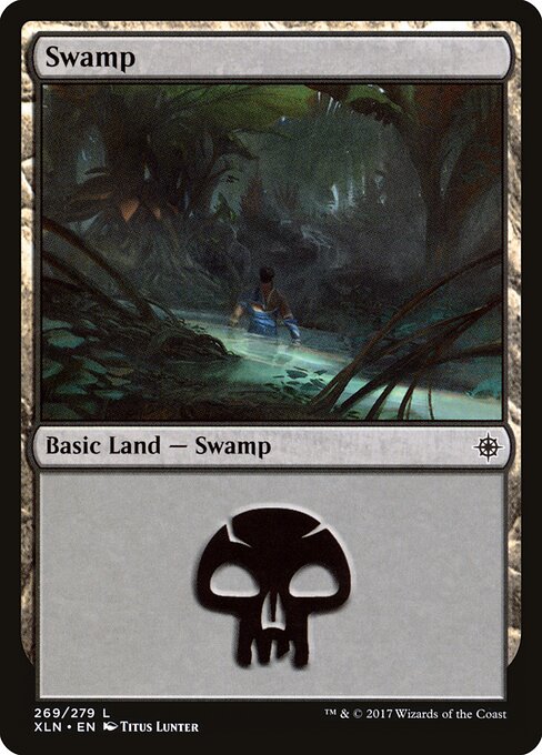 Swamp — Ixalan #269, art by Titus Lunter
