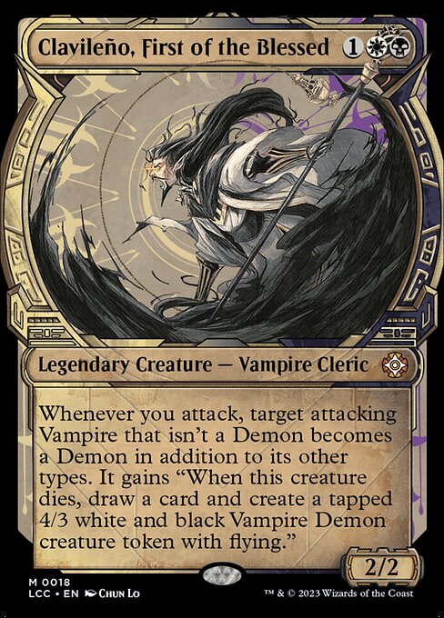 Clavileño, First of the Blessed — The Lost Caverns of Ixalan Commander #18, art by Chun Lo