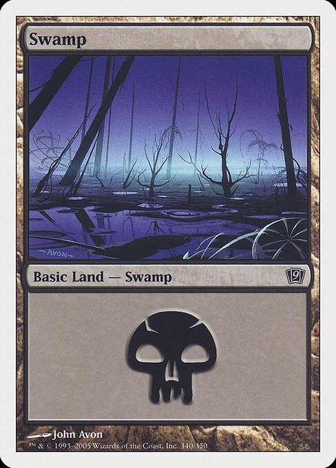 Swamp — Ninth Edition #340, art by John Avon