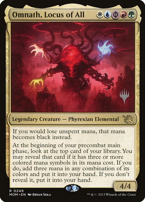 Omnath, Locus of All — March of the Machine Promos #249p, art by Bryan Sola