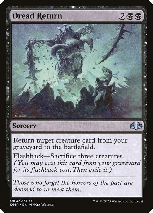 Dread Return — Dominaria Remastered #80, art by Kev Walker