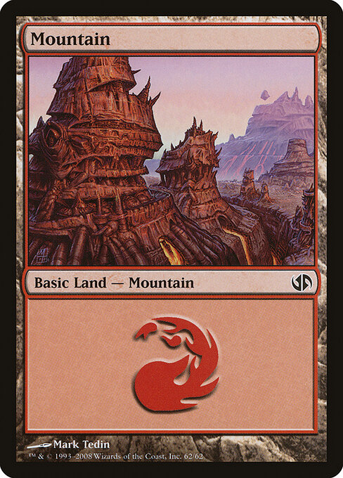 Mountain — Duel Decks: Jace vs. Chandra #62, art by Mark Tedin