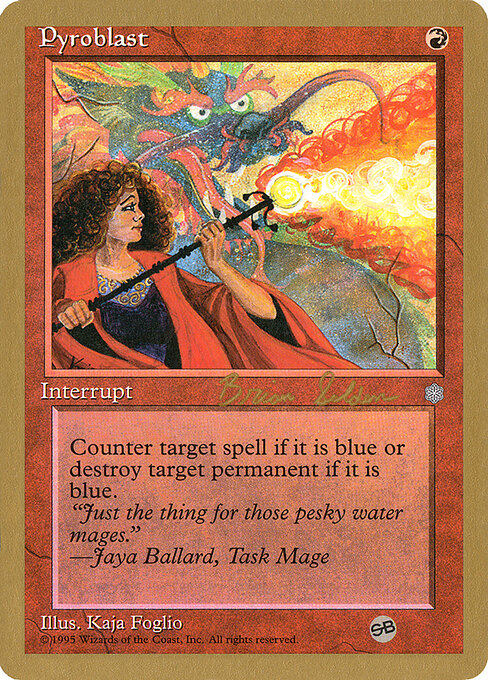 Pyroblast — World Championship Decks 1998 #bs213sb, art by Kaja Foglio