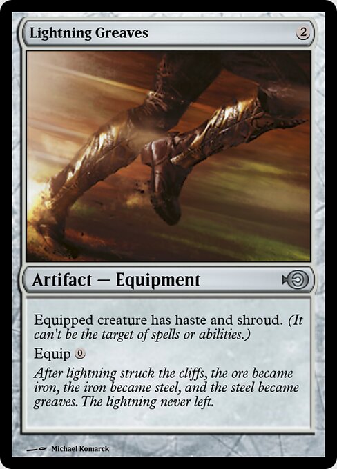 Lightning Greaves — Magic Online Promos #36194, art by Michael Komarck