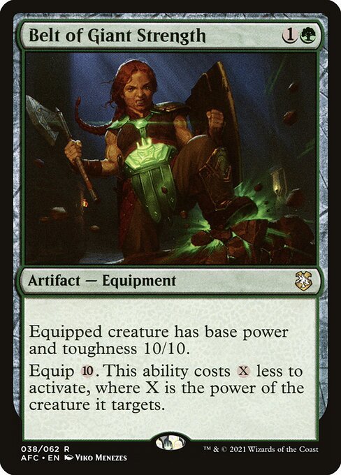Belt of Giant Strength — Forgotten Realms Commander #38, art by Viko Menezes