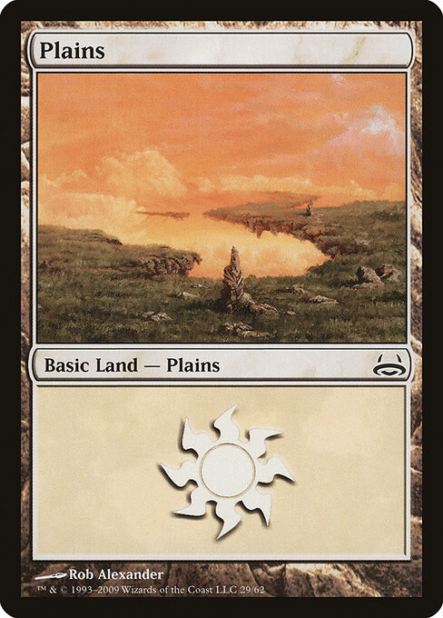 Plains — Duel Decks: Divine vs. Demonic #29, art by Rob Alexander